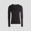 T-shirt manches longues col V noir homme