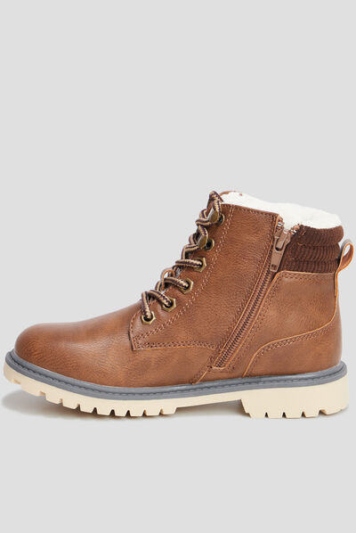 Bottines fourrées Trappeur Bazitu marron garçon