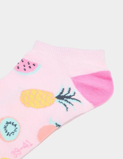 Lot 5 paires chaussettes invisibles multicolore femme