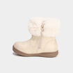 Boots d&eacute;tails fausse fourrure ivoire b&eacute;b&eacute; fille