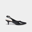 Escarpins vernis &agrave; talons noir femme
