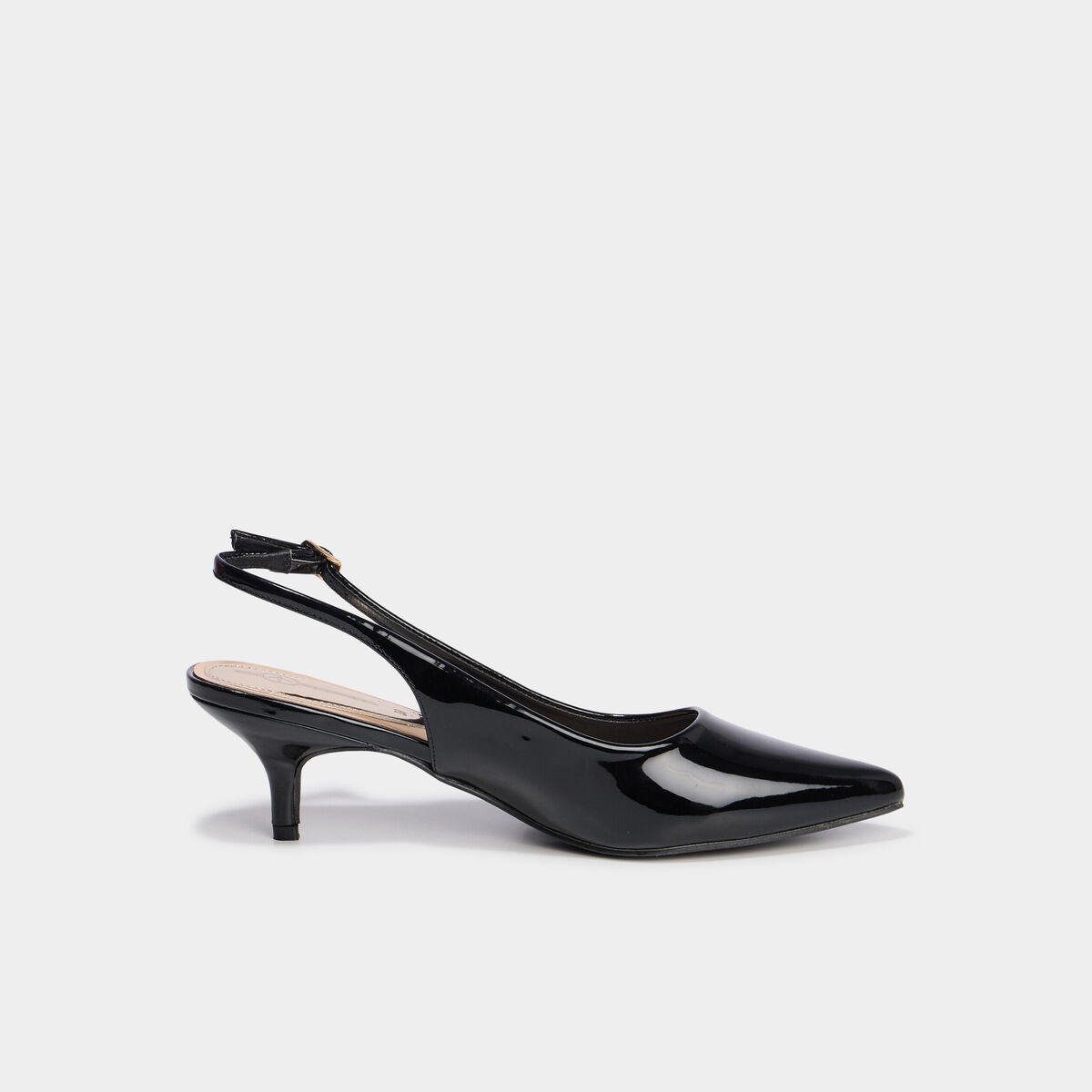 Escarpins vernis &agrave; talons noir femme
