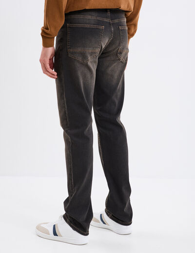 Jean stretch coupe regular denim noir homme