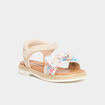 Sandales avec noeuds multicolore fille