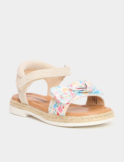 Sandales avec noeuds multicolore fille