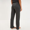 Pantalon fluide taille &eacute;lastiqu&eacute;e gris fonc&eacute; femme