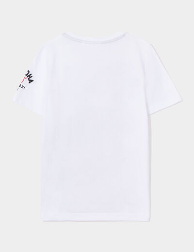 T-shirt manches courtes coton Naruto blanc garçon