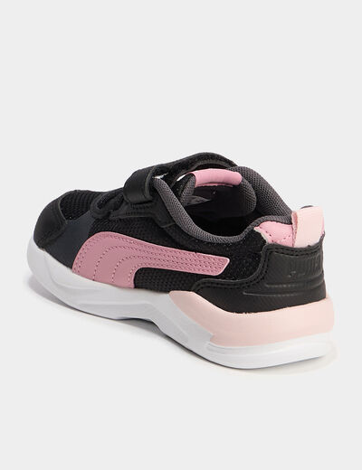 Baskets running à scratchs Puma noir fille