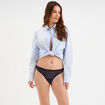 String en dentelle bleu marine femme
