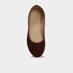 Ballerines avec noeuds marron fonc&eacute; femme
