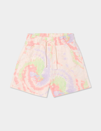 Short de jogging taille élastiquée beige fille