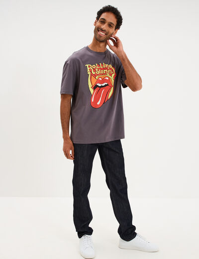 T-shirt manches courtes Rolling Stones gris homme