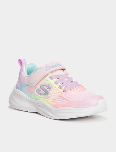 Baskets running lavables Skechers rose clair fille