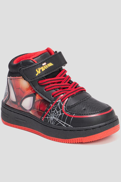 Baskets montantes à scratchs Spider-Man noir garçon