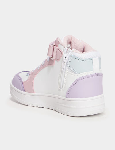 Baskets montantes zippées Stitch multicolore fille