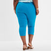 Pantalon 7/8ème slim taille haute bleu canard femme grande taille