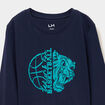 Ensemble pyjama 2 pi&egrave;ces coton bleu marine gar&ccedil;on