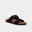 Sandales &agrave; boucles noir homme