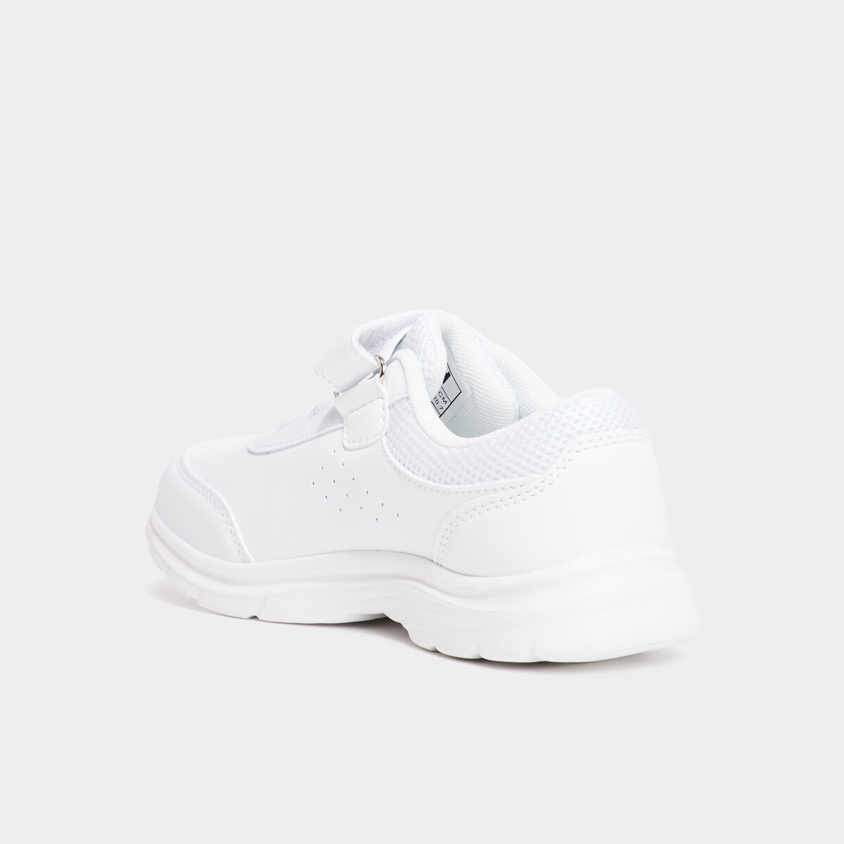 Baskets running à scratchs blanc fille