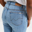 Jeans slim taille haute denim double stone femme