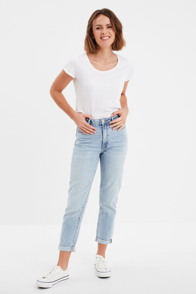 T-shirt manches courtes blanc femme