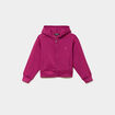 Sweat zipp&eacute; stretch &agrave; capuche violet fille