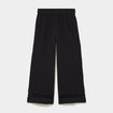 Pantalon large &eacute;lastiqu&eacute;e gaze coton noir femme