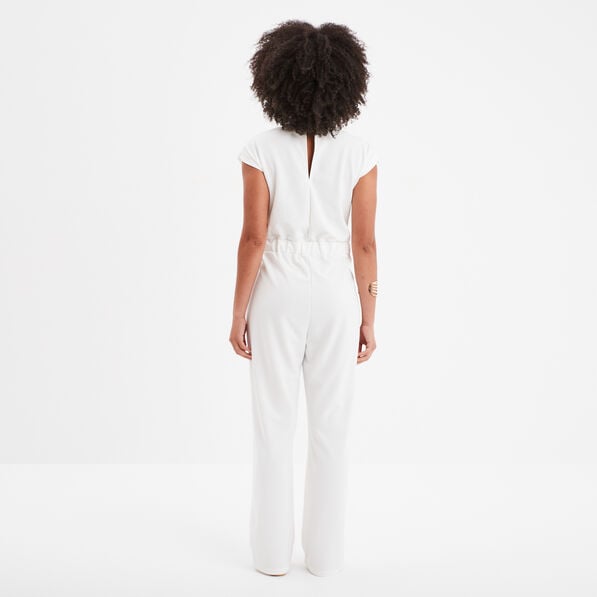 combinaison pantalon bijou a la taille blanc femme Combinaison pantalon bijou à la taille blanc femme