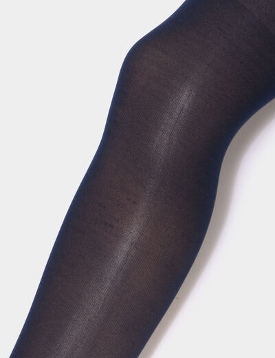 Lot 3 collants (noir, gris, blanc) 40D bleu marine fille