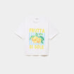 T-shirt avec manches courtes droit coton blanc femme grande taille