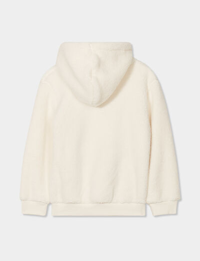 Sweat à capuche hoodie Creeks blanc garçon
