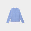 Gilet cardigan ajour&eacute; manches longues bleu ciel femme