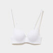 Soutien-gorge push-up microfibre blanc femme