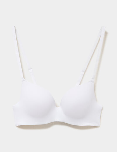 Soutien-gorge push-up microfibre blanc femme