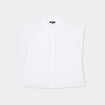 Chemise broderie anglaise sans manches blanc femme