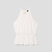 Blouse col avec chaîne Mosquitos blanc femme