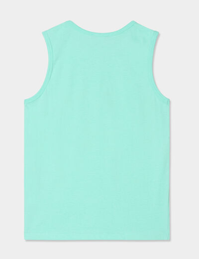 Ensemble pyjama short et débardeur vert clair garçon