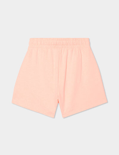 Short de jogging taille élastiquée orange fluo fille