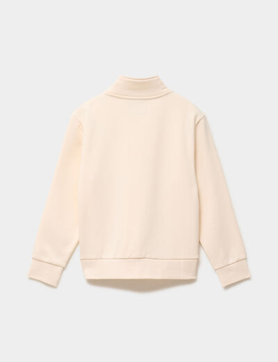 Sweat droit col camionneur Kappa creme fille