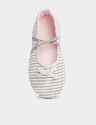 Chaussons ballerines gris fille