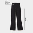 Legging de sport flare taille haute noir femme