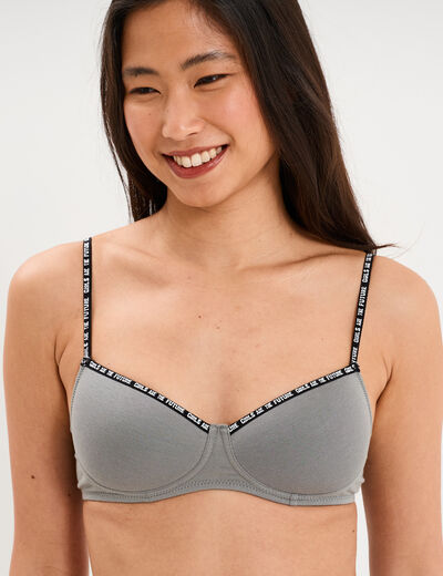 Soutien-gorge triangle padd&eacute; vert clair femme