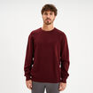 Pull col rond manches longues violet fonc&eacute; homme