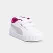 Tennis basses à scratchs Puma Carina violet fille
