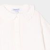 Blouse col claudine gaze de coton blanc bébé fille