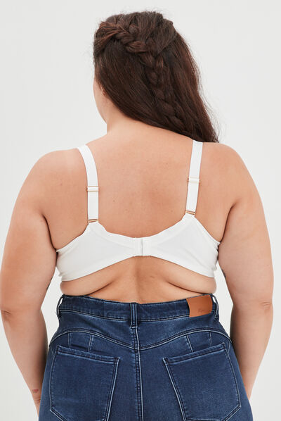 Soutien-gorge emboîtant dentelle Ivory blanc femme grande taille