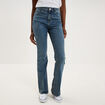 Jeans flare 5 poches denim dirty femme
