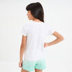 T-shirt manches courtes col rond coton ivoire fille