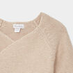 Brassière naissance tricot nouée coton taupe bébé