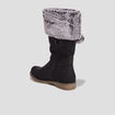 Bottes zippées avec pompons noir fille